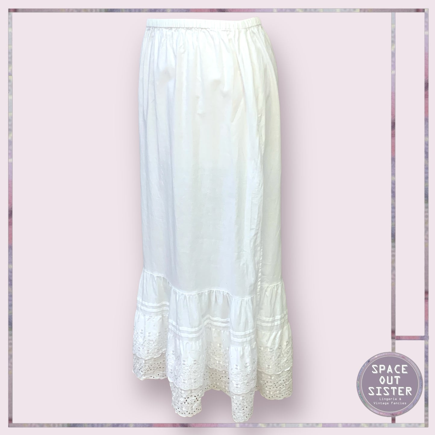 Vintage Tiered Cotton Petticoat
