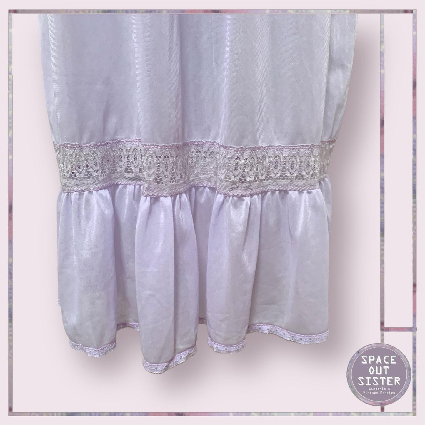Vintage Lilac Knee Length Nightdress