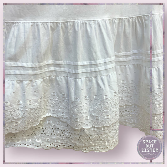 Vintage Tiered Cotton Petticoat