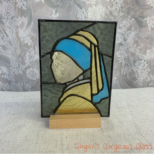 Girl with the Peal Earring by Ginger's Gorgeous Glass