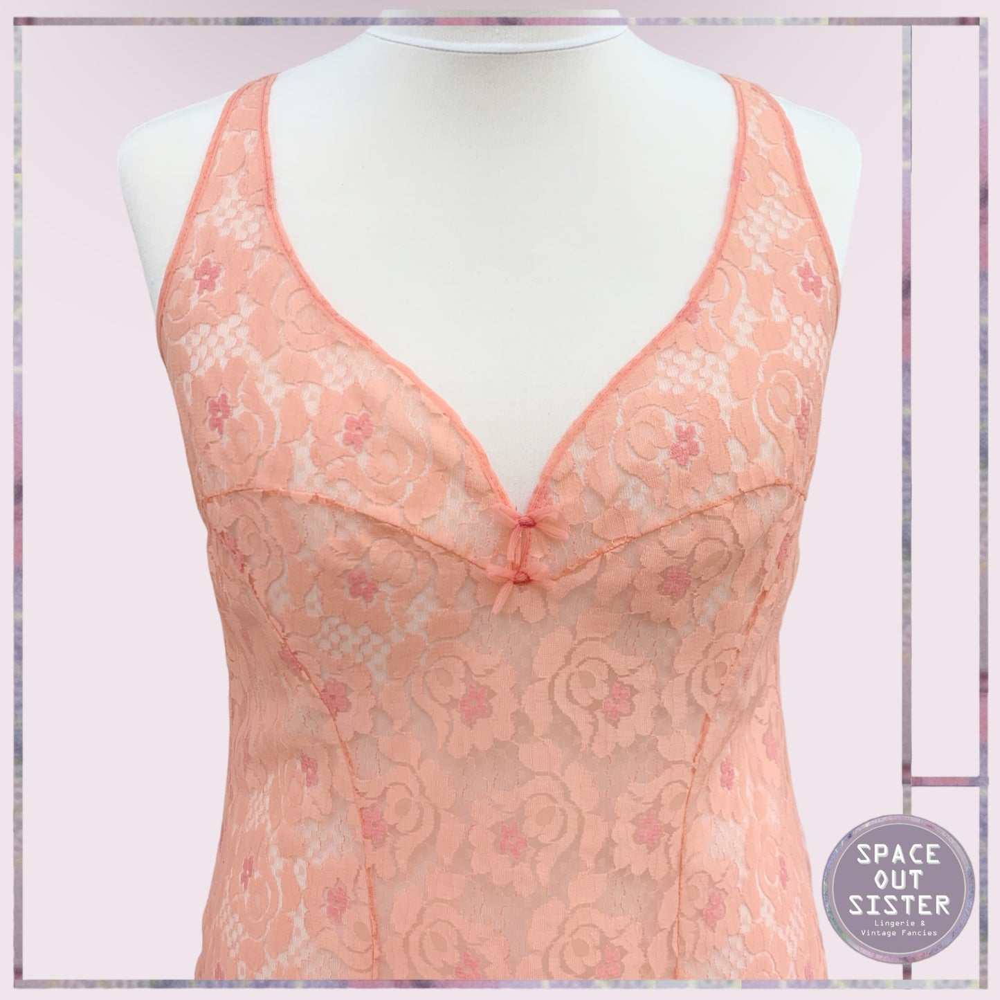 Vintage Orange Peach Slip