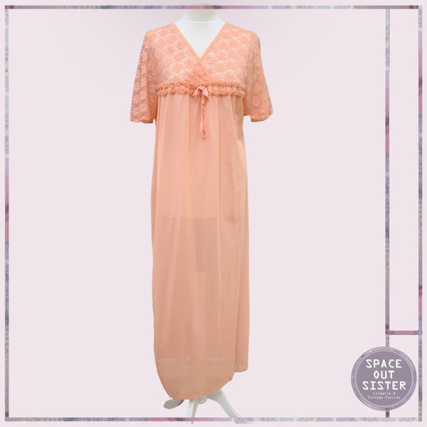 Vintage Bright Peach Nightdress