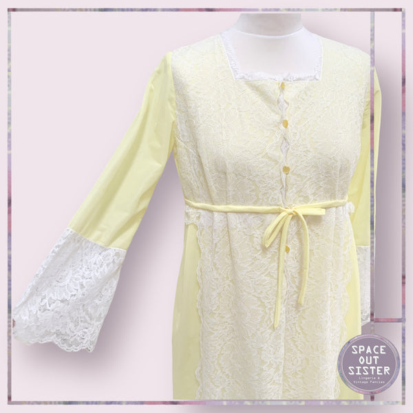 Vintage Lemon & Lace Robe