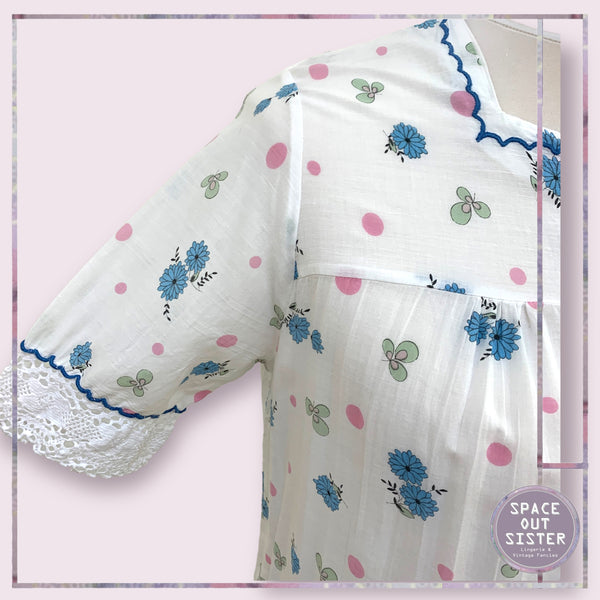 Vintage Cotton Lace Trim Nightdress