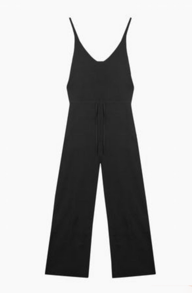 Last Ones! New Wolf & Whistle Lounge Black Knitted Jumpsuit