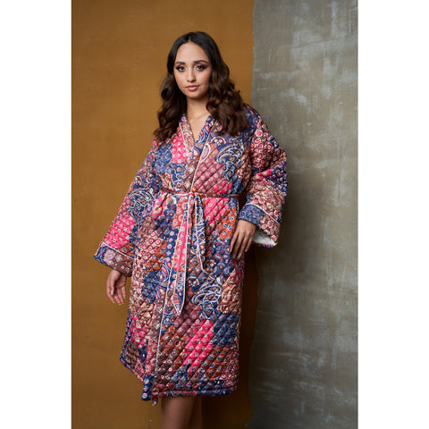 New Patchwork Midi Quilted Robe by Kilo Brava