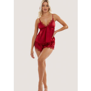 New Tinley Red Camisole & Short by Wolf & Whistle