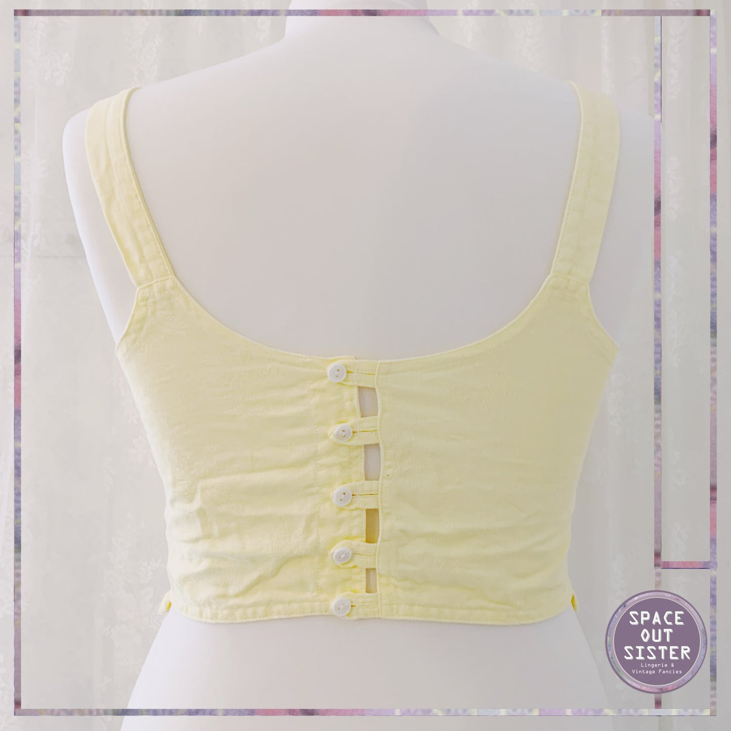 Vintage Cotton Lemon Longline Bra