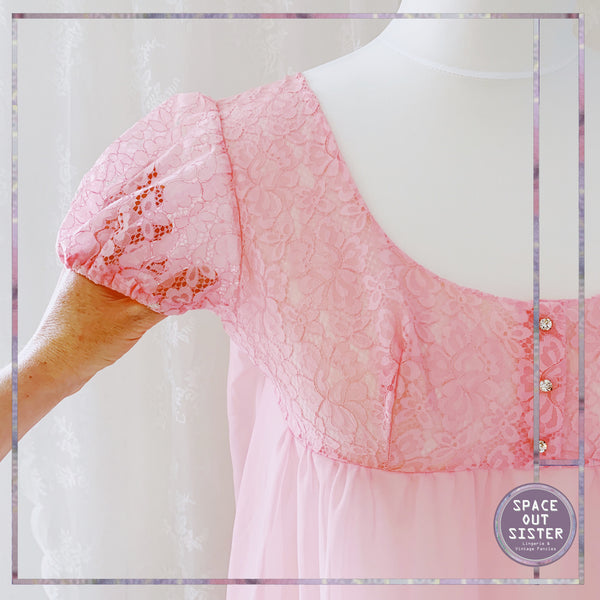 Vintage Florbell Bubblegum Pink with Diamanté Nightdress